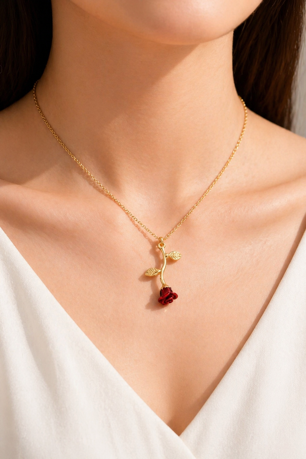 Scarlet Rose Necklace