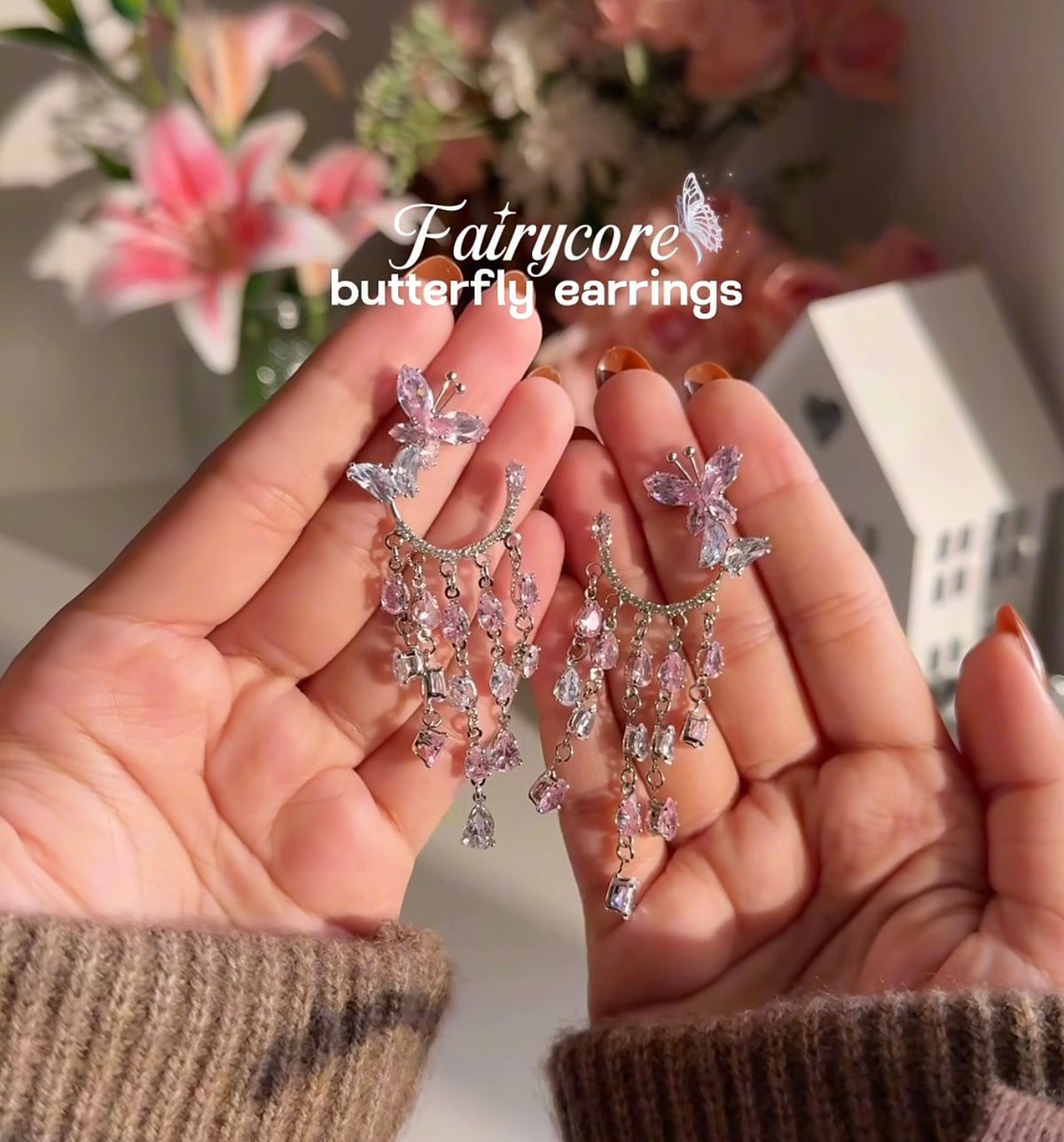 Fairycore Butterfly Earrings