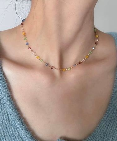 Rainbow Confetti Necklace