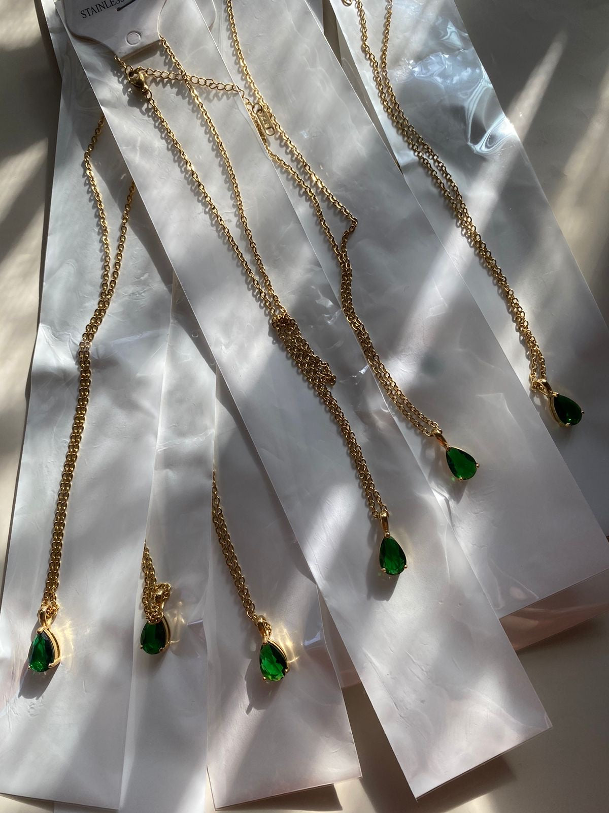 Emerald Teardrop Pendant