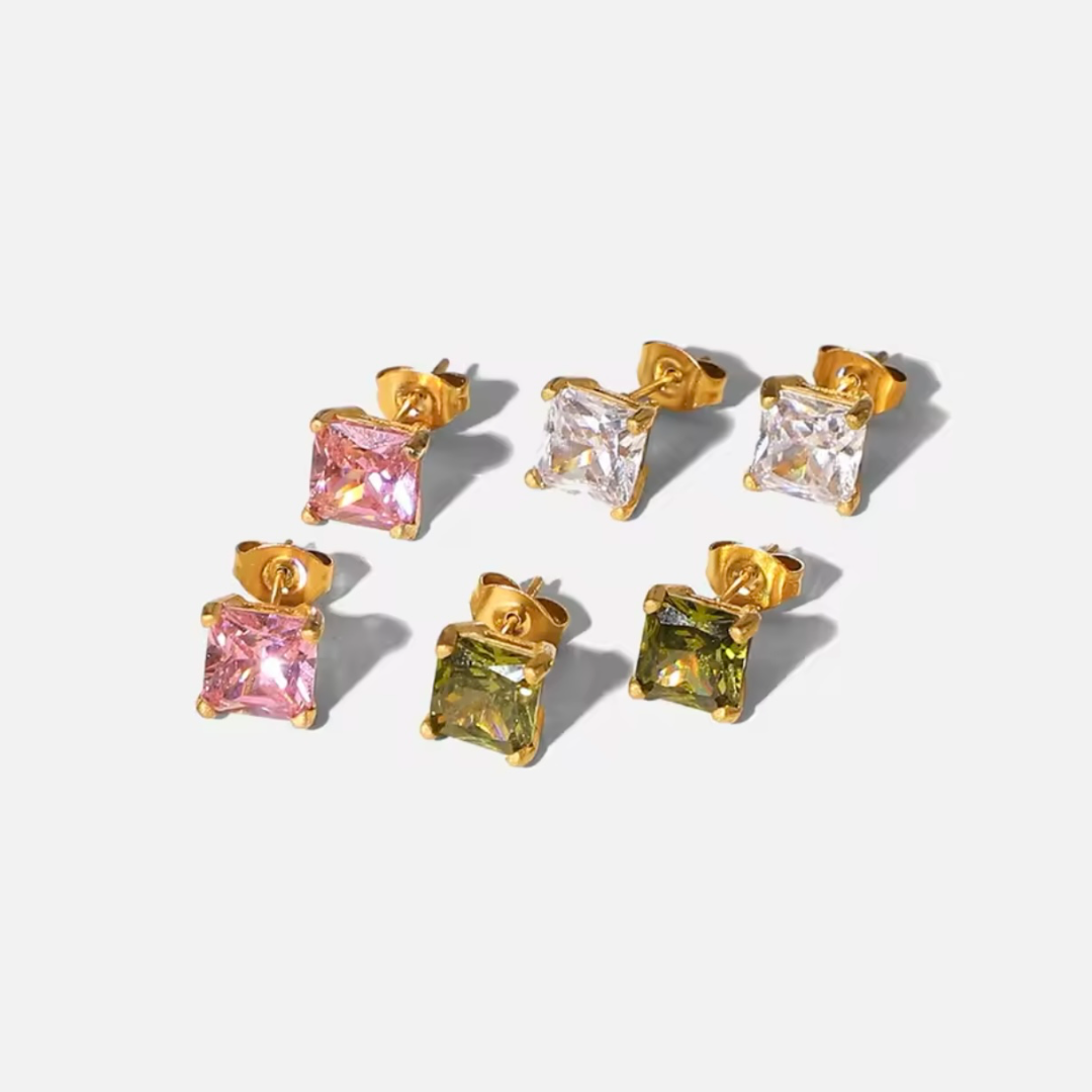Diamond Square Earrings