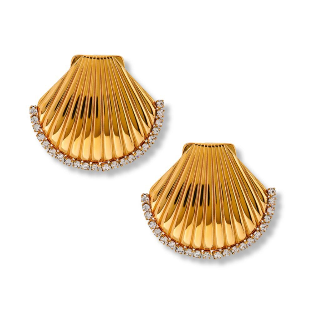 Diamond Shell Earrings