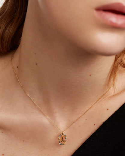 Letter A Gold Filled Necklace