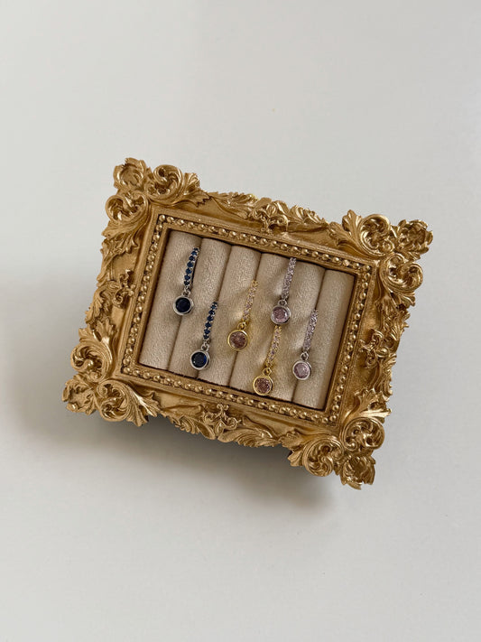 Dainty Solitaire Earrings