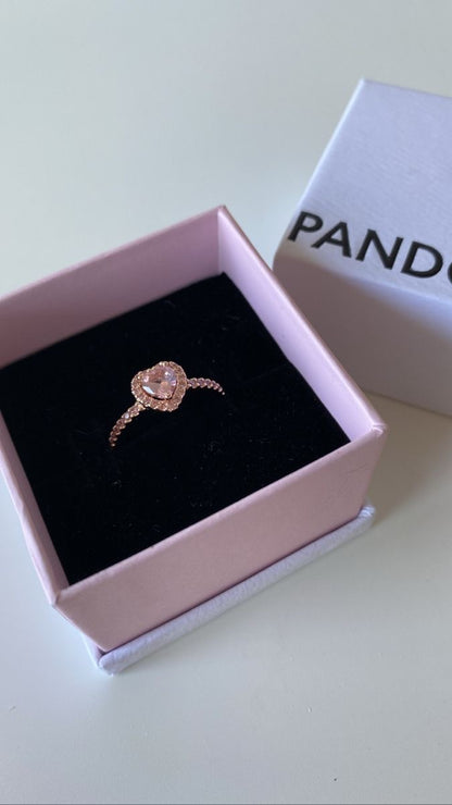 Sparkling Heart Rings