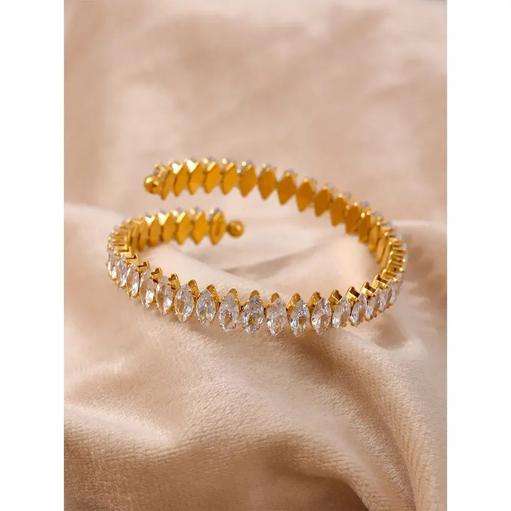 CUBIC ZIRCONIA ADJUSTABLE BRACELET