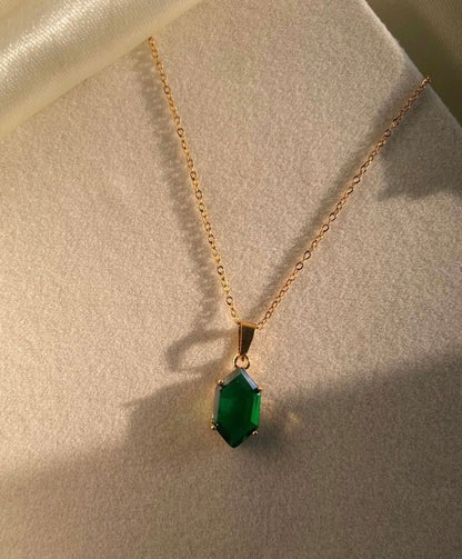 Gem Stone Necklaces Gold Plated