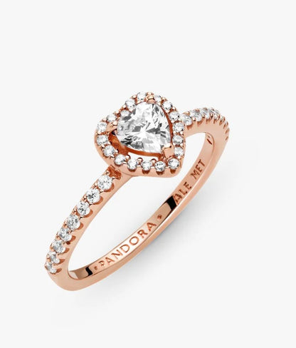 Sparkling Heart Rings