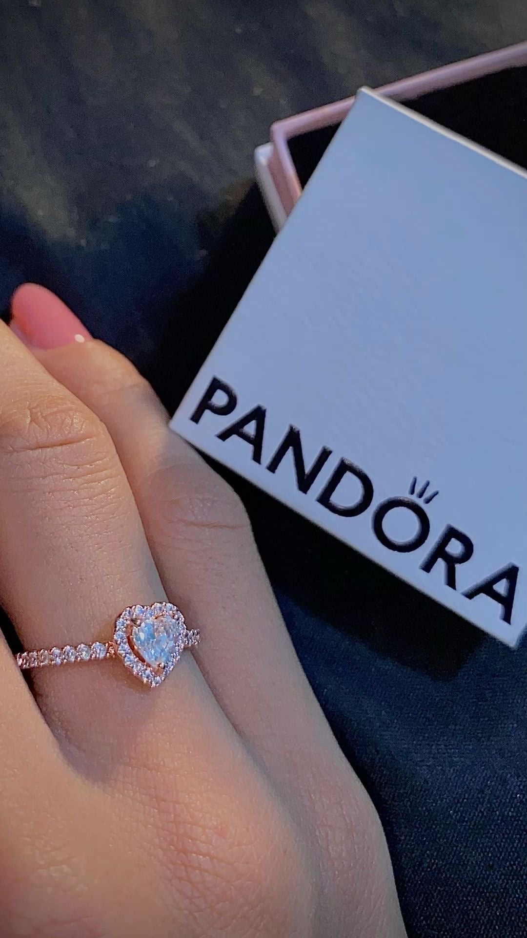 Sparkling Heart Rings