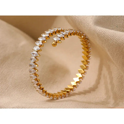 CUBIC ZIRCONIA ADJUSTABLE BRACELET