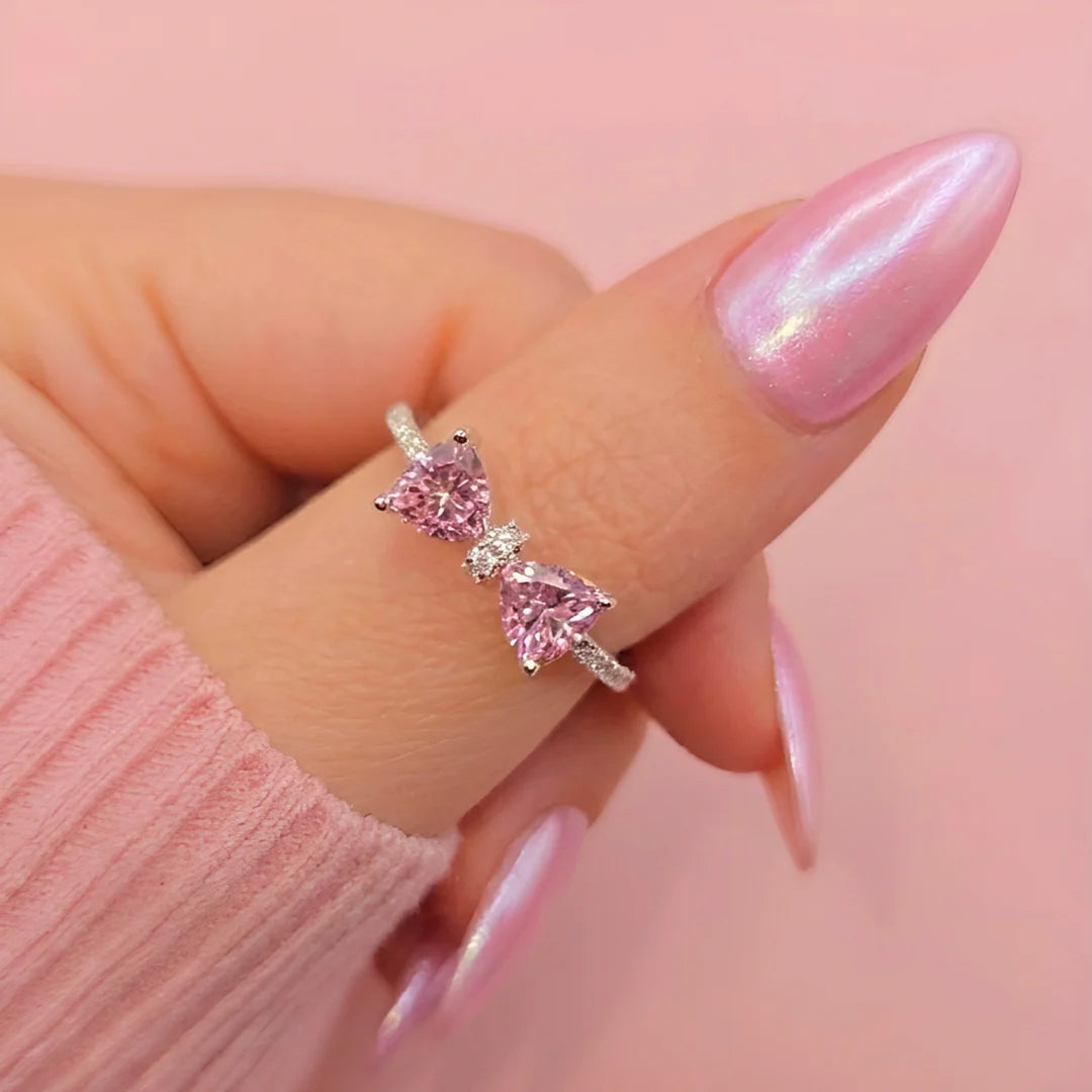 Pink Bow Ring (Adjustable)