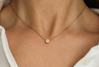 Ruhi Diamond Solitaire Necklace