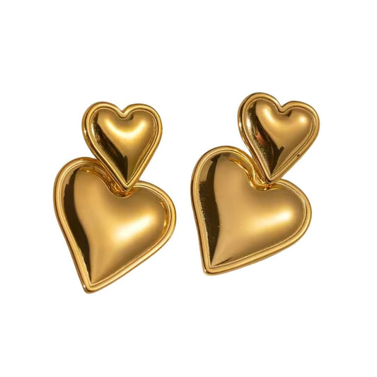 Double Heart Earrings