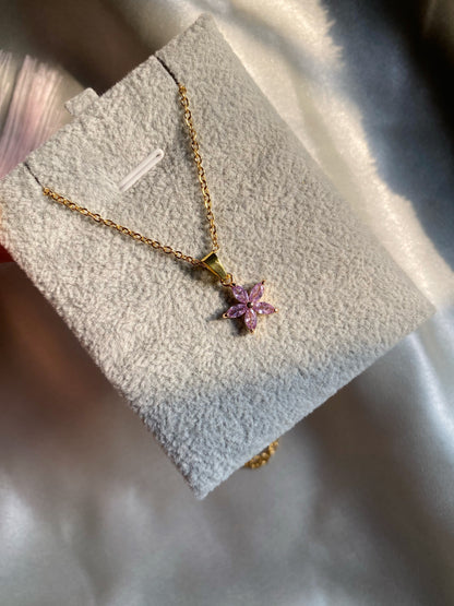Mini Daisy Zircon Flower Necklaces