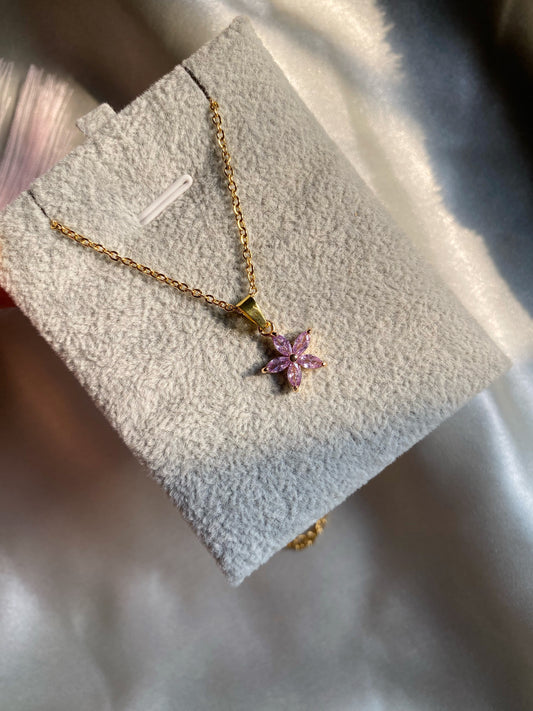 Mini Daisy Zircon Flower Necklaces