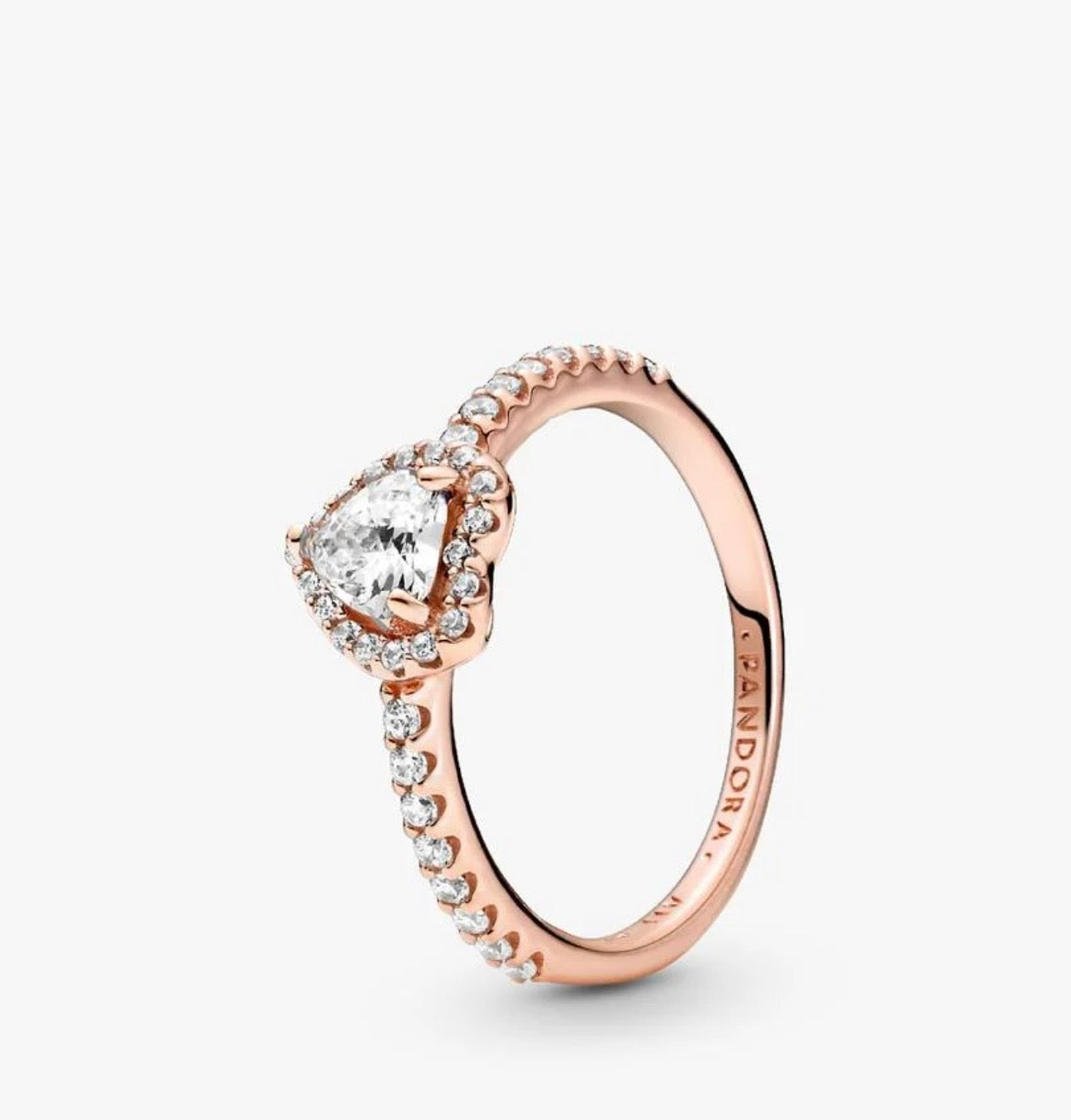 Sparkling Heart Rings