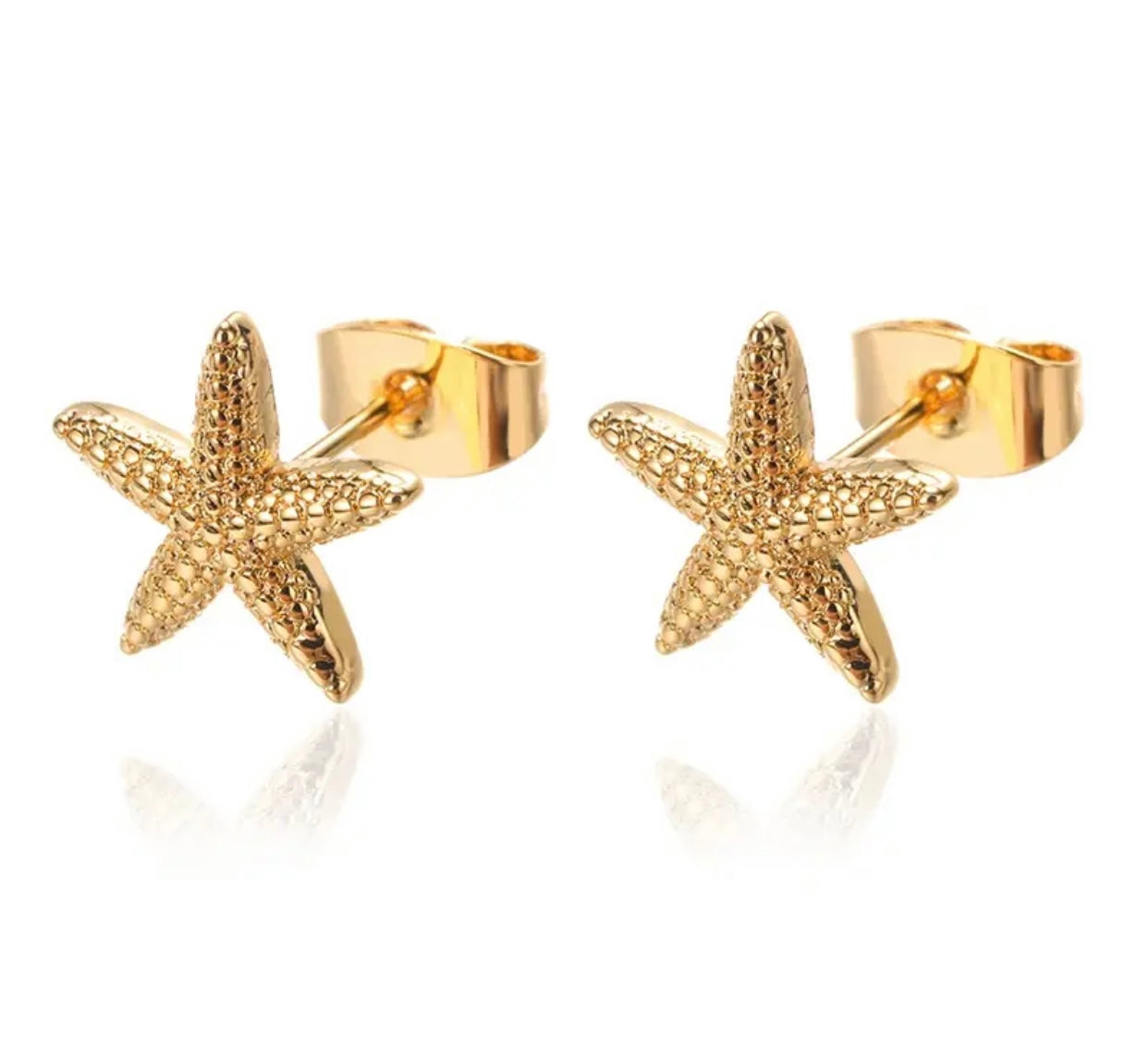 Textured Starfish Studs