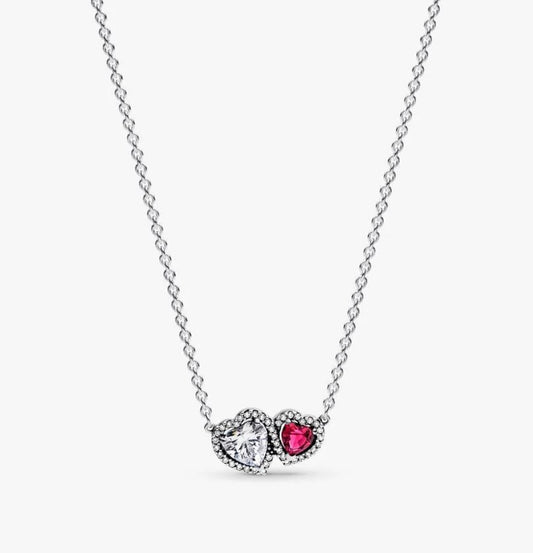 Pandora Duo Hearts Necklace