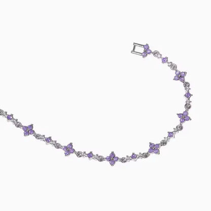 Violet Blossom Tennis Bracelet