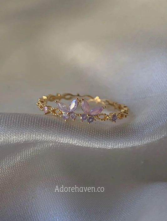 Twin Butterfly Baby Pastel Ring