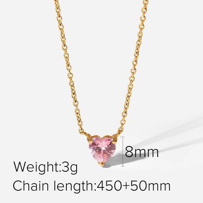 Swarovski Gem Heart Pendant Gold Plated