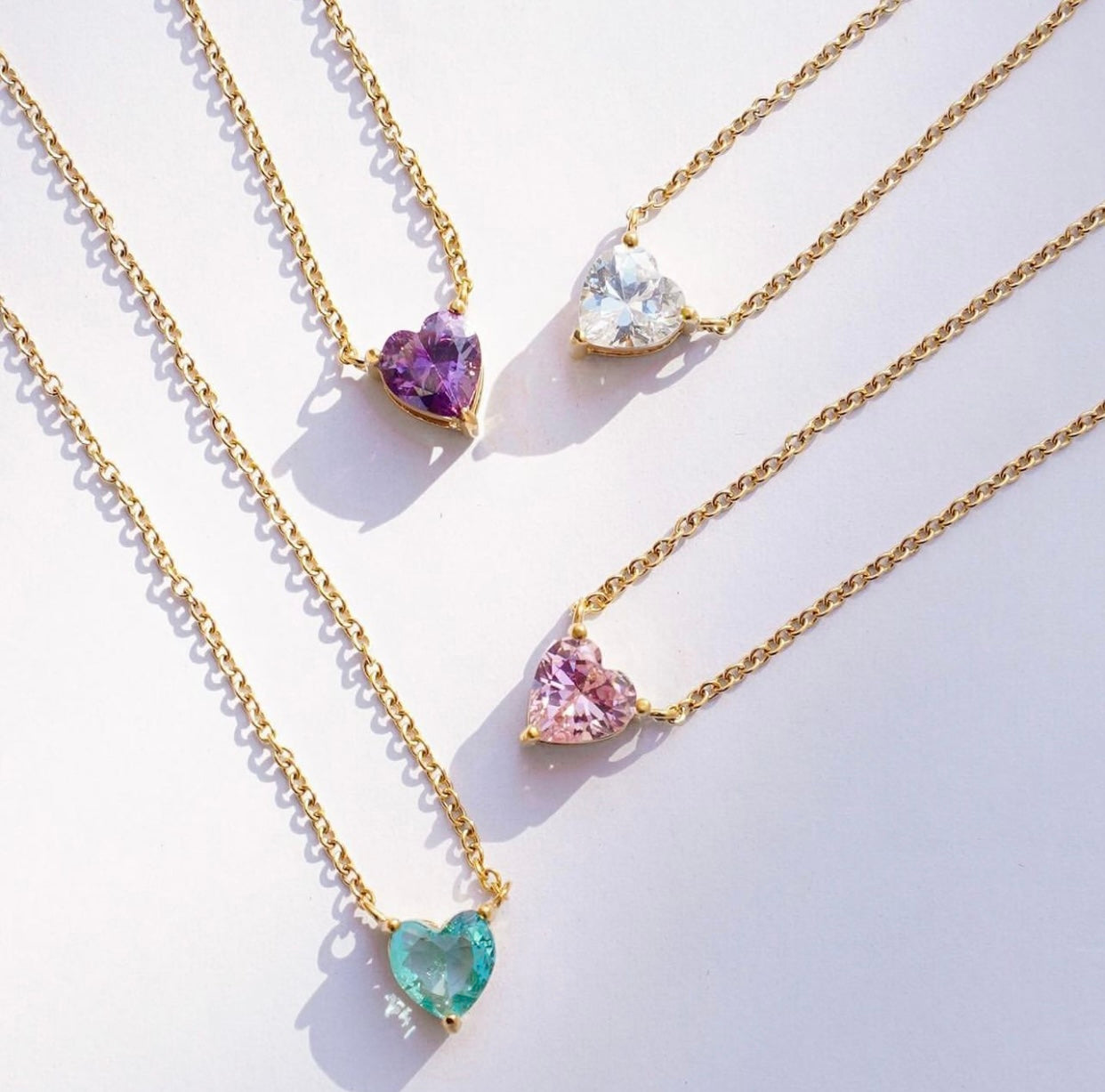 Swarovski Gem Heart Pendant Gold Plated