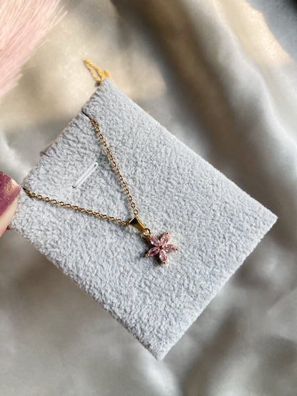 Mini Daisy Zircon Flower Necklaces
