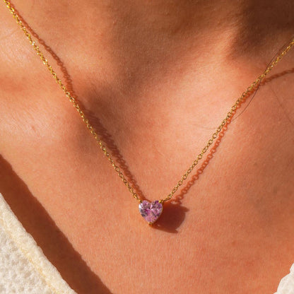 Swarovski Gem Heart Pendant Gold Plated