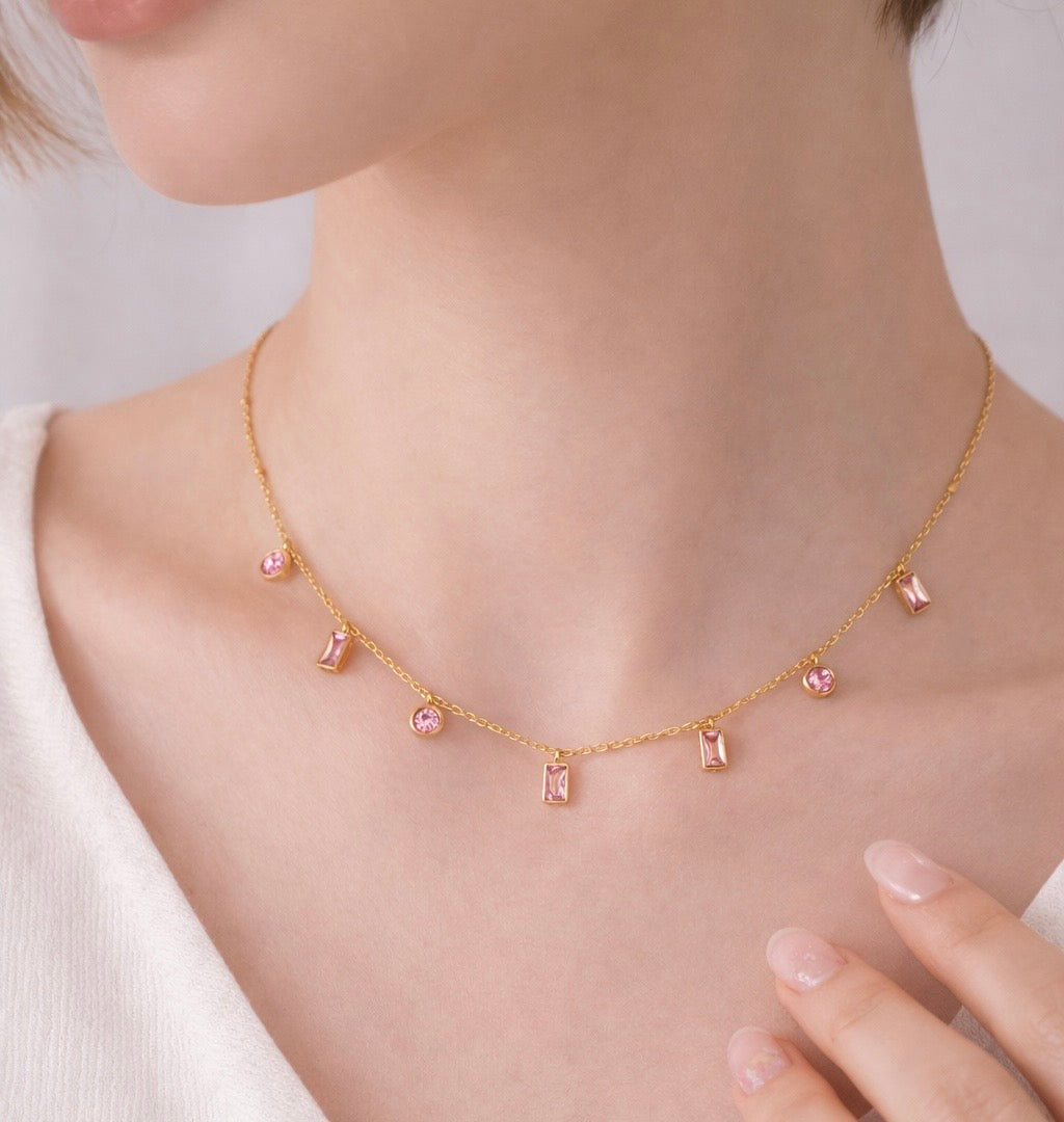 Blush Drop Necklace