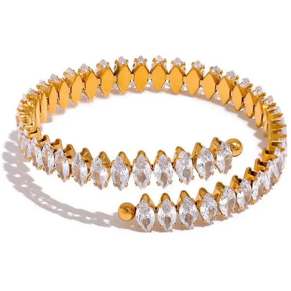 CUBIC ZIRCONIA ADJUSTABLE BRACELET