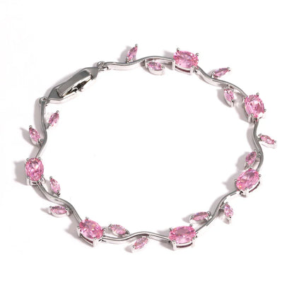 Aurora Pink Silver Tulip Bracelet – Adore Haven Pakistan