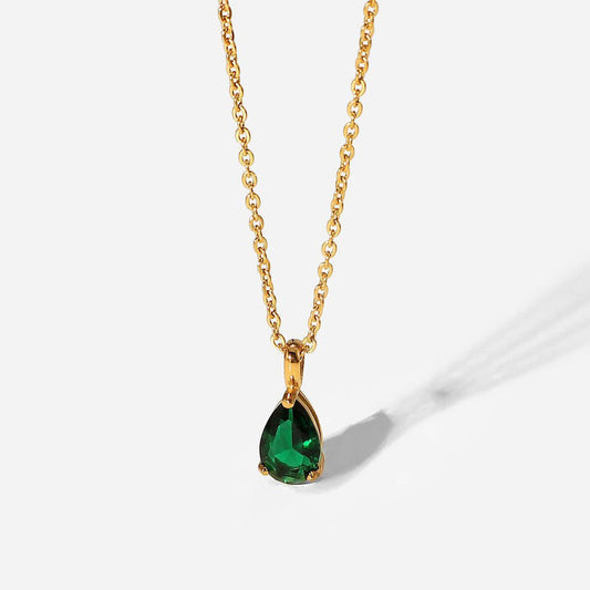 Emerald Teardrop Pendant