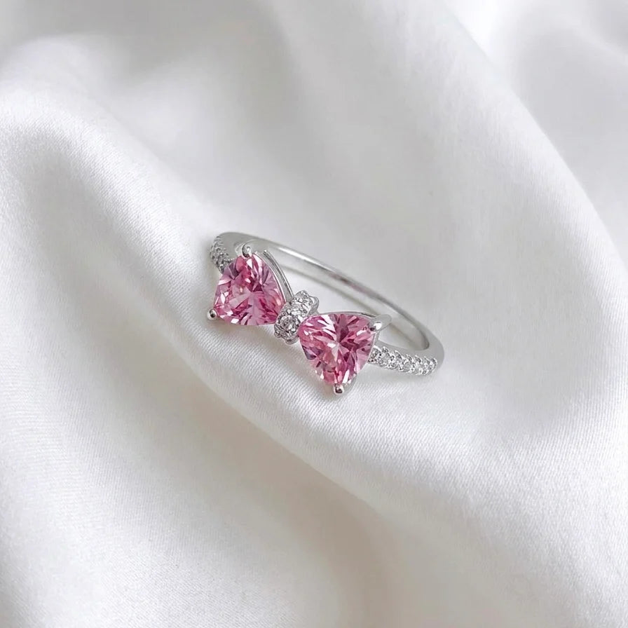 Pink Bow Ring (Adjustable)