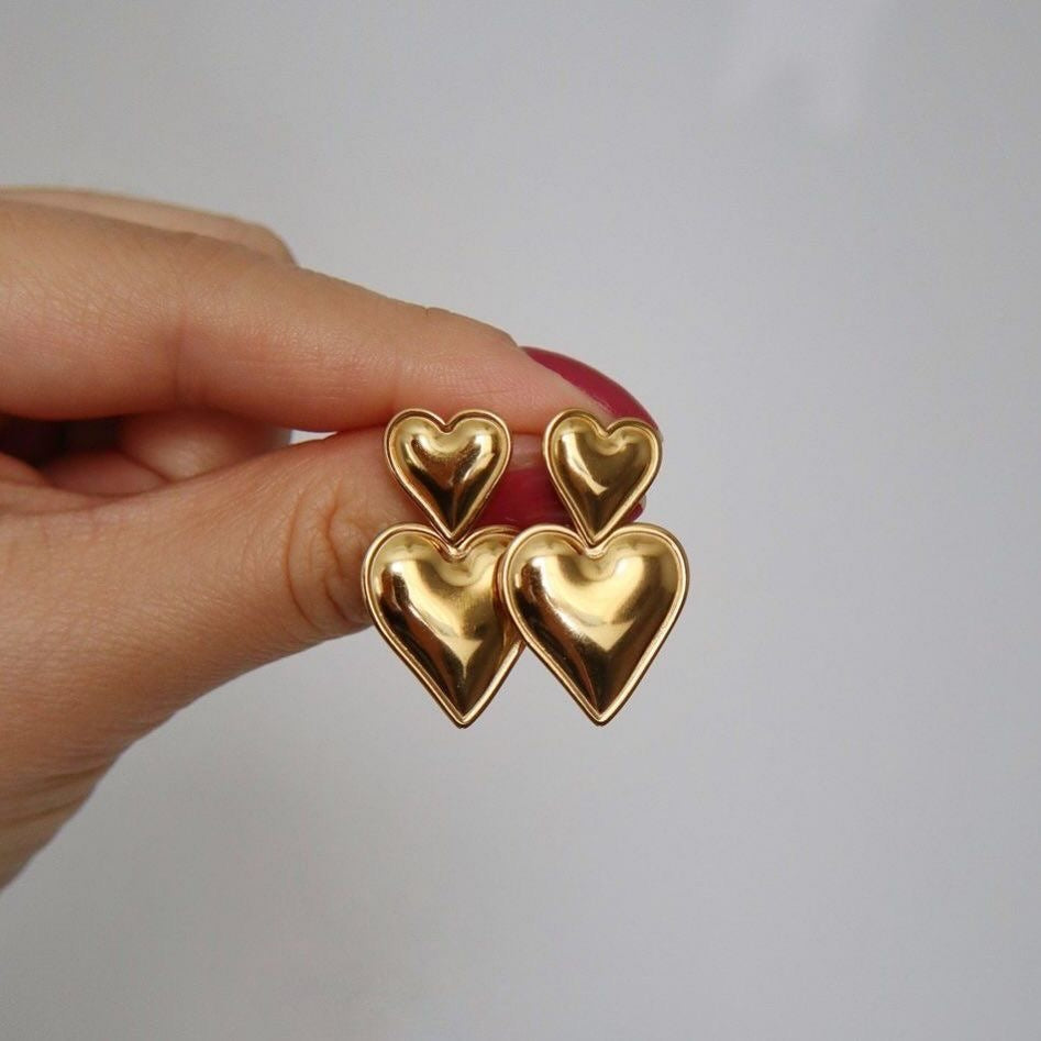 Double Heart Earrings