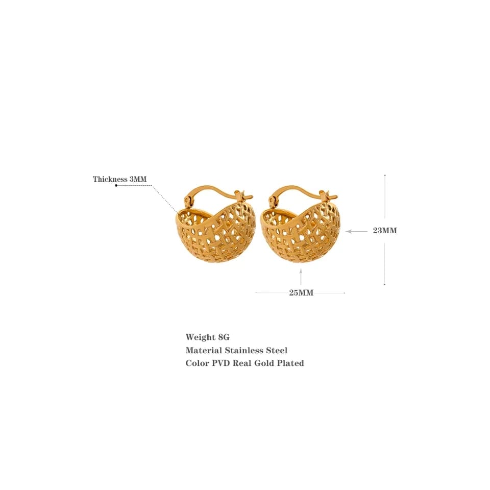 Elise Textured Hoops