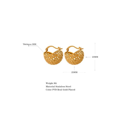 Elise Textured Hoops