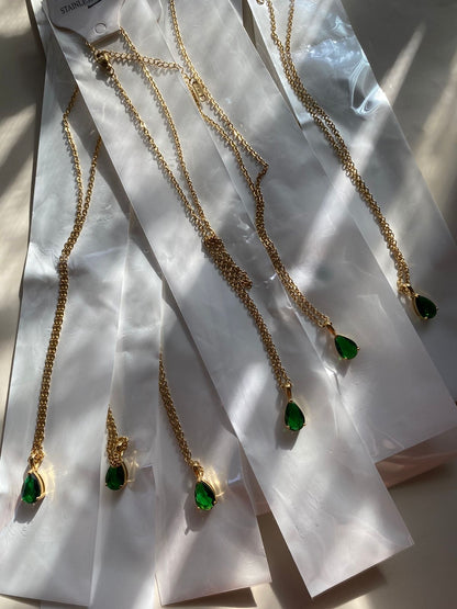 Emerald Teardrop Pendant