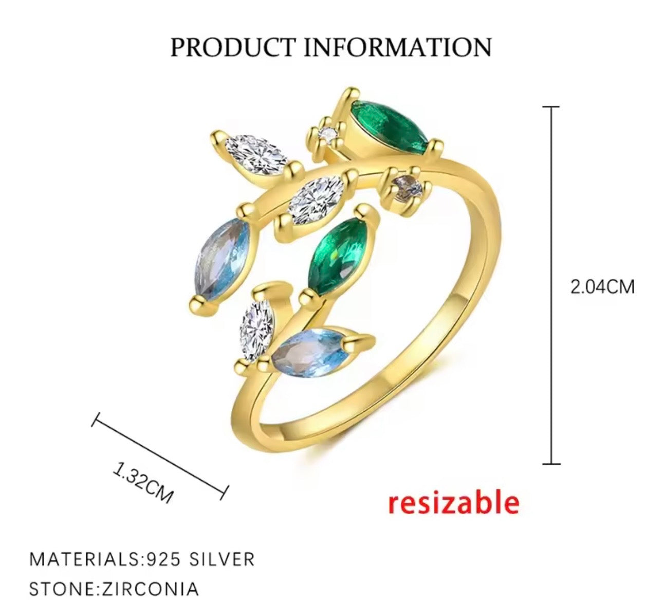 Madeleine Leaves Ring