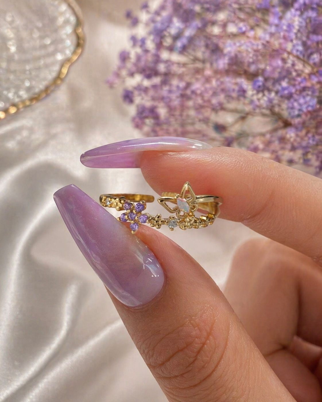 Twin butterfly Ring