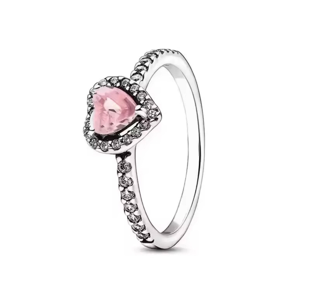 Sparkling Heart Rings