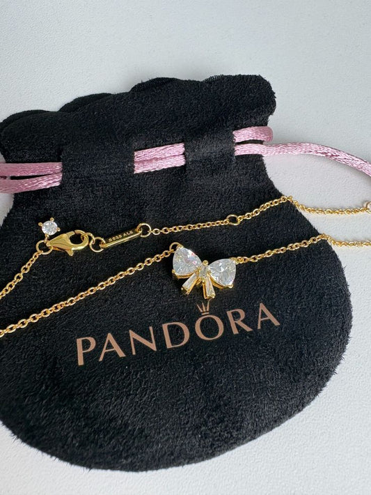 Pandora gold bow