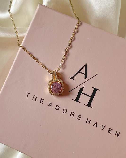 Sparkling zircon necklace