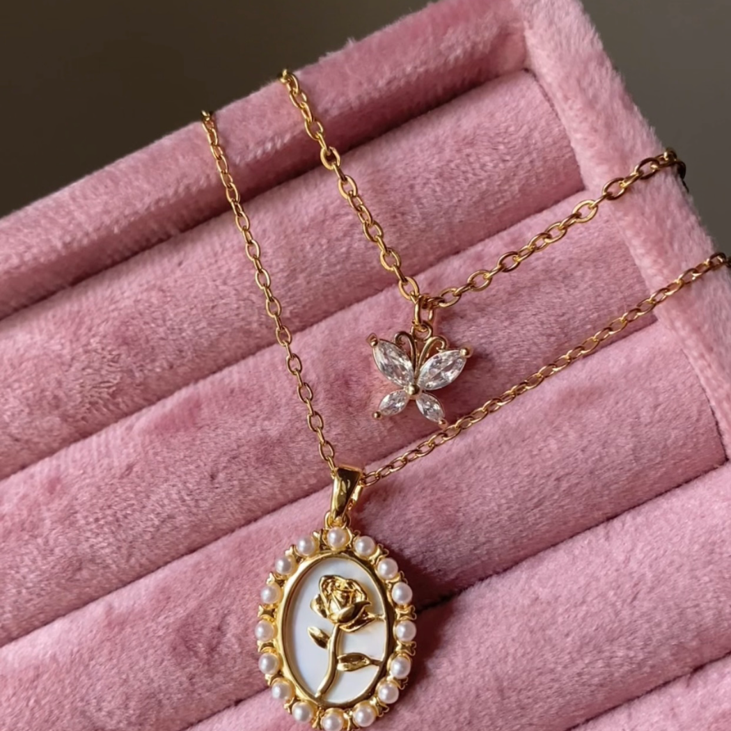 Zircon Mini Butterfly Necklace